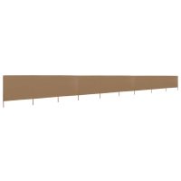 vidaXL Vindskydd 9 paneler tyg 1200x80 cm taupe - Bild 2