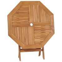 vidaXL Hopfällbart trädgårdsbord 85x85x76 cm massiv teak - Bild 4