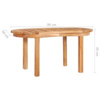 vidaXL Soffbord 90x50x45 cm massiv teak - Bild 6