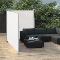 vidaXL Infällbar sidomarkis dubbel 170x600 cm gräddvit - Bild 3