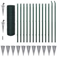 vidaXL Eurofence stål 25x1,7 m grön - Bild 2