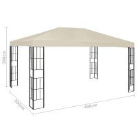 vidaXL Paviljong 3x4 m gräddvit - Bild 7