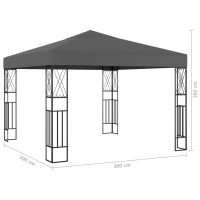 vidaXL Paviljong 3x3 m antracit tyg - Bild 5