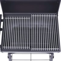 vidaXL Kolgrill/rökargrill med nedre hylla svart - Bild 6