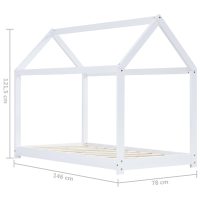 vidaXL Barnsäng vit massiv furu 70x140 cm - Bild 8