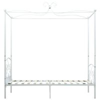 vidaXL Himmelsäng vit metall 90x200 cm - Bild 4