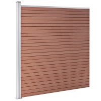 vidaXL Staketpanel WPC 175x186 cm brun - Bild 3