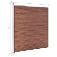 vidaXL Staketpanel WPC 175x186 cm brun - Bild 9