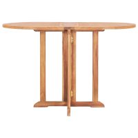 vidaXL Hopfällbart trädgårdsbord 120x70x75 cm massiv teak - Bild 2