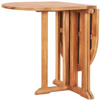 vidaXL Hopfällbart trädgårdsbord 120x70x75 cm massiv teak - Bild 4