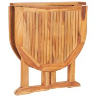 vidaXL Hopfällbart trädgårdsbord 120x70x75 cm massiv teak - Bild 5