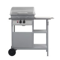 vidaXL Gasolgrill med sidobord i 3 nivåer silver - Bild 2