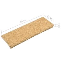 vidaXL Trappstegsmattor 15 st 65x21x4 cm beige - Bild 6