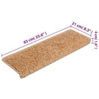 vidaXL Trappstegsmattor 15 st 65x21x4 cm beige - Bild 8