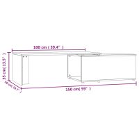 vidaXL Soffbord sonoma-ek 150x50x35 cm konstruerat trä - Bild 12