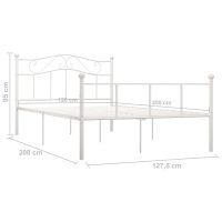 vidaXL Sängram vit metall 120x200 cm - Bild 6