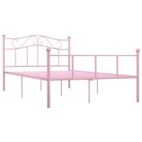 vidaXL Sängram rosa metall 120x200 cm - Bild 2