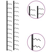 vidaXL Väggmonterat vinställ för 24 flaskor svart järn - Bild 7
