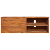 vidaXL Väggmonterad TV-bänk 90x30x30 cm massiv teak - Bild 3