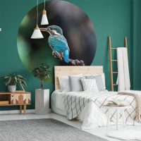 WallArt Tapet cirkelformad The Kingfisher 142,5 cm - Bild 3