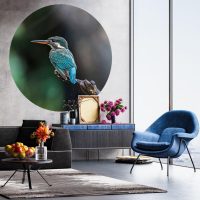 WallArt Tapet cirkelformad The Kingfisher 142,5 cm - Bild 5