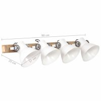 vidaXL Industriell vägglampa vit 90x25 cm E27 - Bild 9