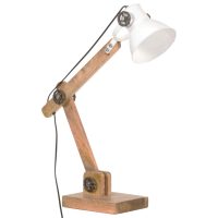 vidaXL Skrivbordslampa industriell vit rund 58x18x90 cm E27 - Bild 2