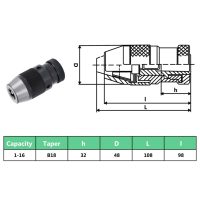 vidaXL Snabbchuck MT3-B18 med 16 mm spännvidd - Bild 9