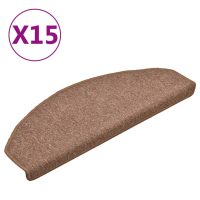 vidaXL Trappstegsmattor 15 st brun 65x24x4 cm - Bild 2