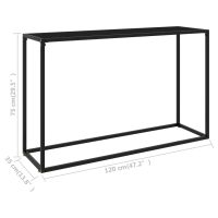 vidaXL Konsolbord svart 120x35x75 cm härdat glas - Bild 6