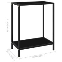 vidaXL Konsolbord svart 60x35x75 cm härdat glas - Bild 6