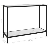 vidaXL Konsolbord vit 100x35x75 cm härdat glas - Bild 6