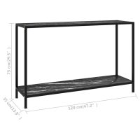 vidaXL Konsolbord svart 120x35x75 cm härdat glas - Bild 6