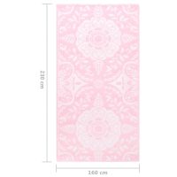 vidaXL Utomhusmatta rosa 160x230 cm PP - Bild 6