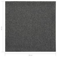 vidaXL Textilplattor 20 st 5 m² 50x50 cm antracit - Bild 7