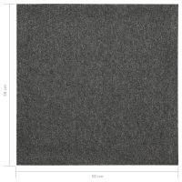 vidaXL Textilplattor 20 st 5 m² 50x50 cm antracit - Bild 8