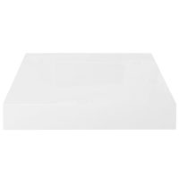 vidaXL Svävande vägghyllor 2 st vit högglans 23x23,5x3,8 cm MDF - Bild 5