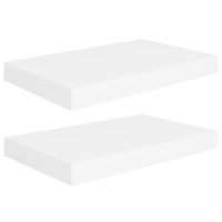 vidaXL Svävande vägghyllor 2 st vit 40x23x3,8 cm MDF - Bild 2