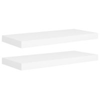 vidaXL Svävande vägghyllor 2 st vit 60x23,5x3,8 cm MDF - Bild 2