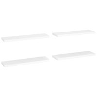 vidaXL Svävande vägghyllor 4 st vit 90x23,5x3,8 cm MDF - Bild 2