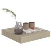 vidaXL Svävande vägghyllor 4 st ek 23x23,5x3,8 cm MDF - Bild 3