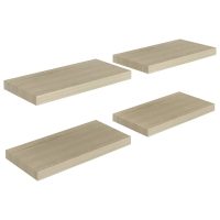 vidaXL Svävande vägghyllor 4 st ek 50x23x3,8 cm MDF - Bild 2