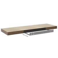 vidaXL Svävande vägghyllor 2 st ek 80x23,5x3,8 cm MDF - Bild 6