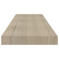 vidaXL Svävande vägghyllor 2 st ek 80x23,5x3,8 cm MDF - Bild 7