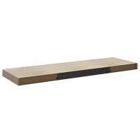 vidaXL Svävande vägghyllor 2 st ek 80x23,5x3,8 cm MDF - Bild 8