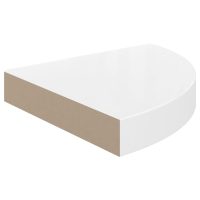 vidaXL Svävande hörnhylla vit högglans 25x25x3,8 cm MDF - Bild 4