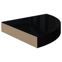 vidaXL Svävande hörnhyllor 2 st svart högglans 25x25x3,8 cm MDF - Bild 5