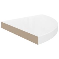 vidaXL Svävande hörnhyllor 2 st vit högglans 35x35x3,8 cm MDF - Bild 5