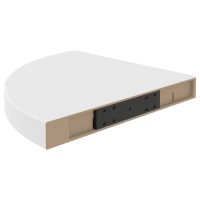 vidaXL Svävande hörnhyllor 2 st vit 35x35x3,8 cm MDF - Bild 7