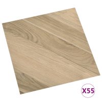 vidaXL Självhäftande golvplankor 55 st PVC 5,11 m² brun ränder - Bild 2